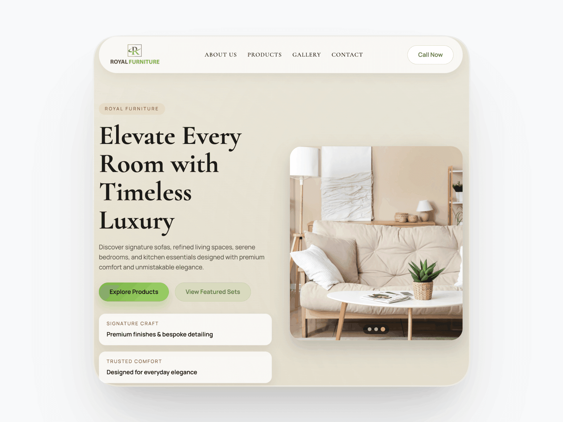 Royal Furniture website preview